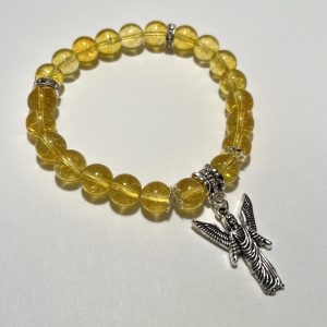 Citrine bracelet with Archangel Gabriel charm.