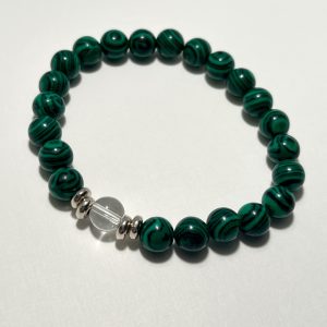 Malachite and Quartz bracelet.