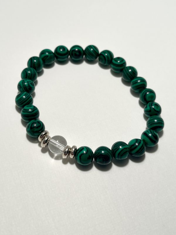 Malachite and Quartz bracelet.