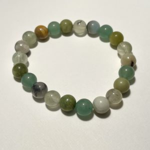 Green Jade, Amazonite, Prehnite, and Aventurine Bracelet.