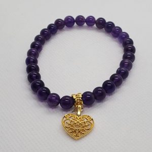 Amethyst and Eye of Ra Charm Bracelet.