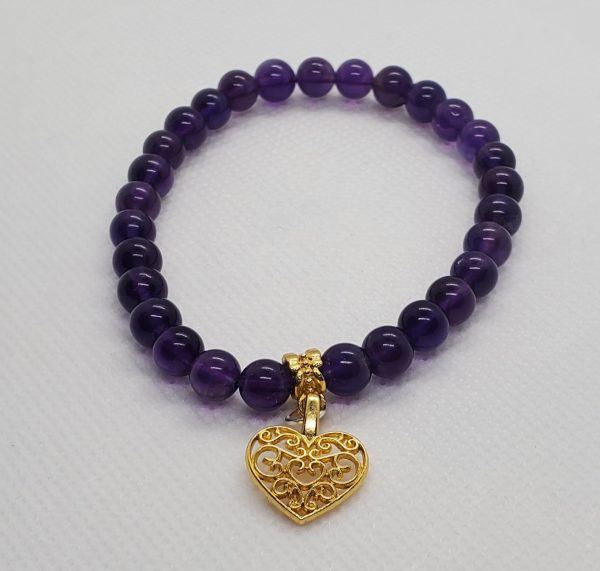 Amethyst and Eye of Ra Charm Bracelet.