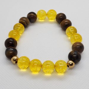 Citrine and Tiger's Eye Bracelet.