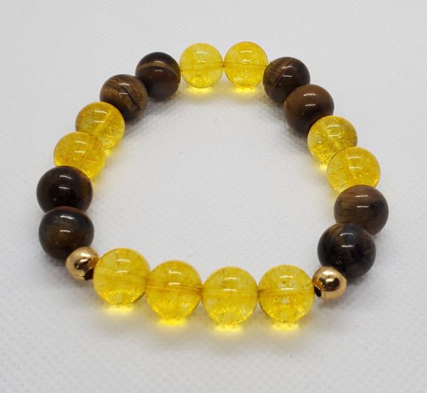 Citrine and Tiger's Eye Bracelet.