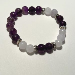 Amethyst and Blue Aquamarine: Self Healing Bracelet.