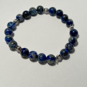 Blue Lapis Lazuli 8 mm bead bracelet.