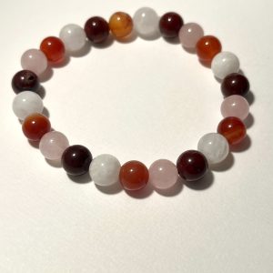 Carnelian, Red Jasper, Moonstone and Rose Quartz: Cancer Energy Bracelet.