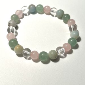 Amazonite, Clear Quartz, Aventurine, and Rose Quartz Bracelet.