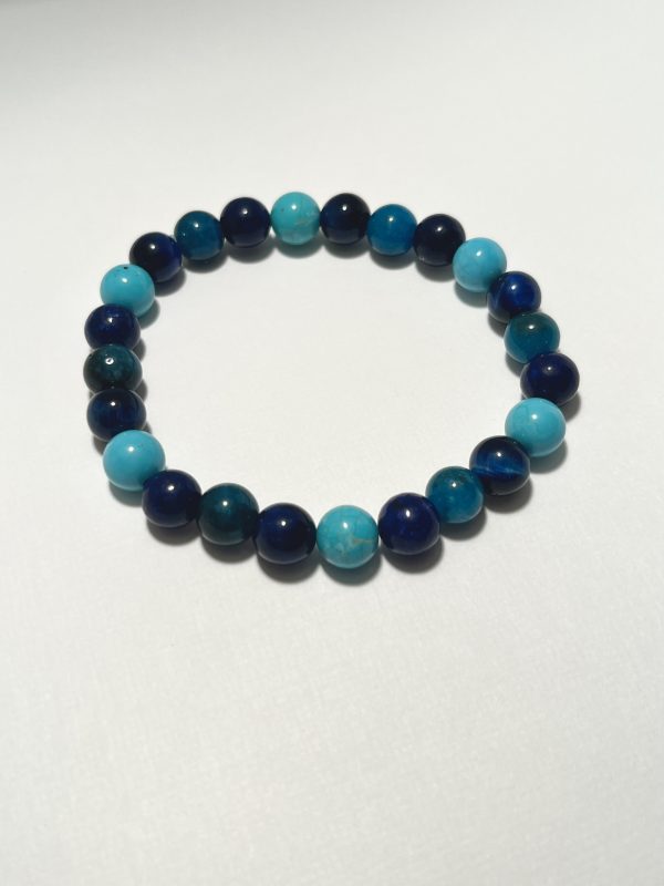 Apatite, Aventurine, Aquamarine, Lapis Lazuli & Quartz bracelet.